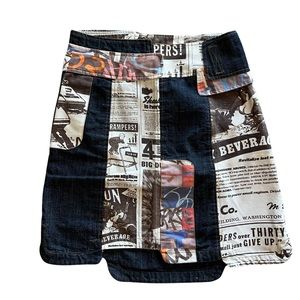 Beautiful Newsprint Mini Skirt